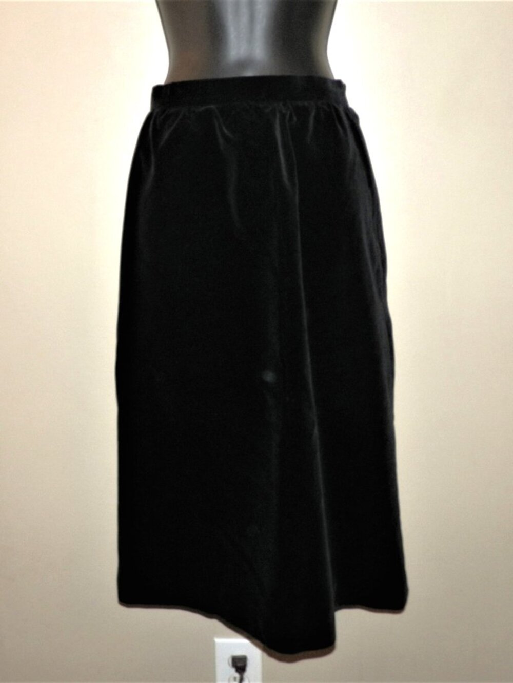 Saks Fifth Avenue Black Velvety Skirt